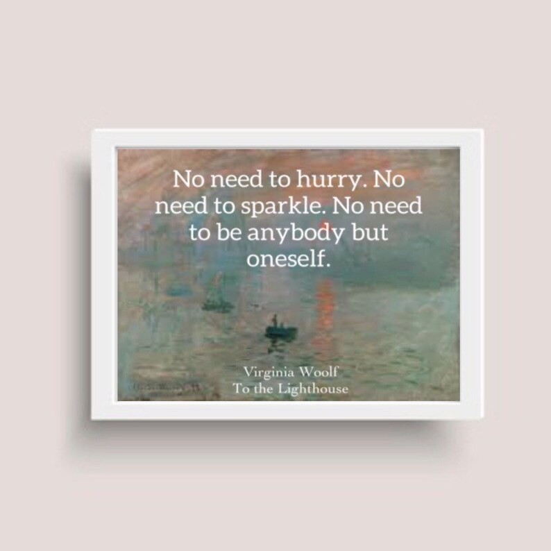 Virginia Woolf A Room Of One S Own Quote Framed Print Living Room Decor Feminist Art Impressionist Art Print Bedroom Decor