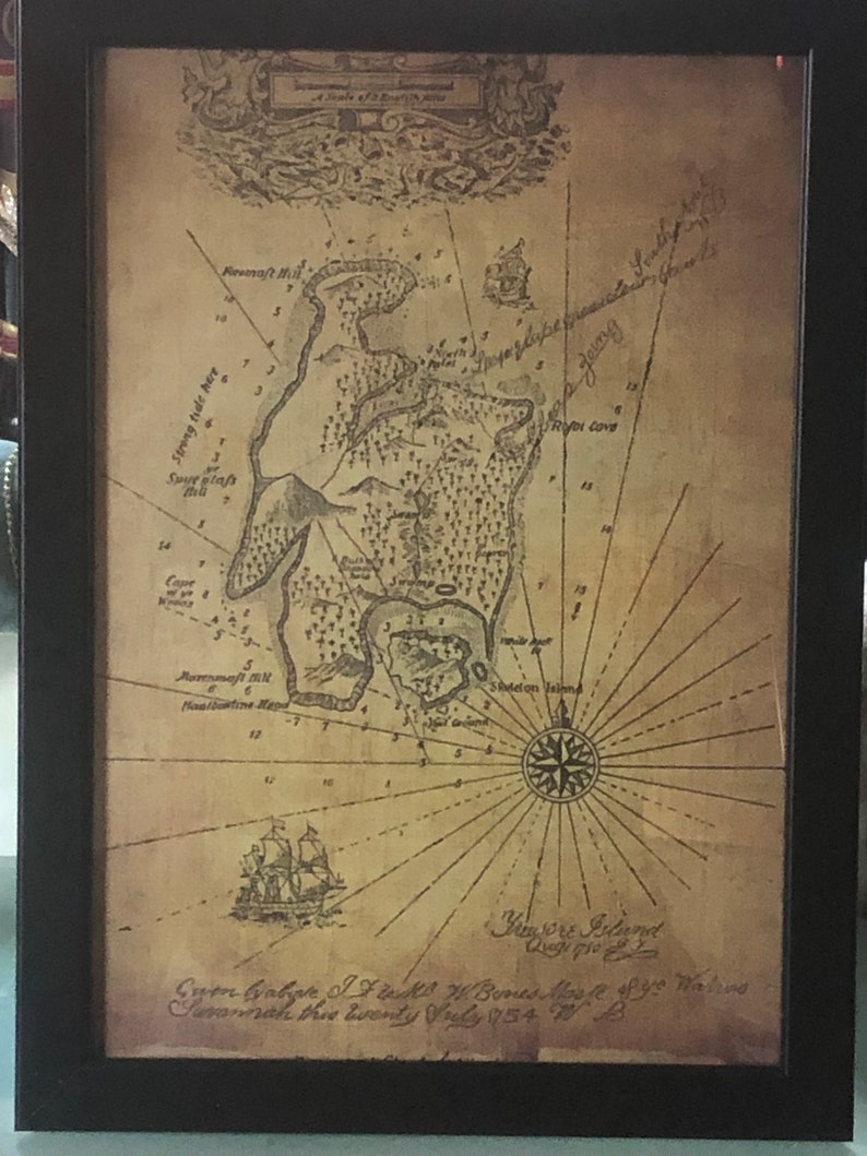 Literarische Karte Schatzinsel Schatzinsel Karte Landkarte | Etsy