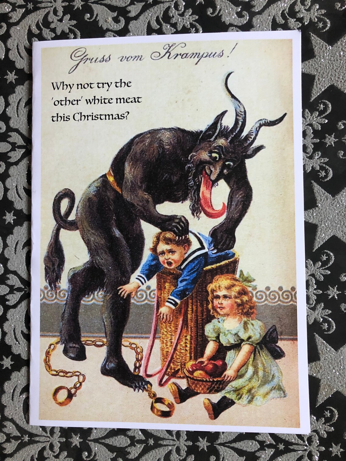 Krampus card Gruss vom krampus merry krampus krampuskarten | Etsy