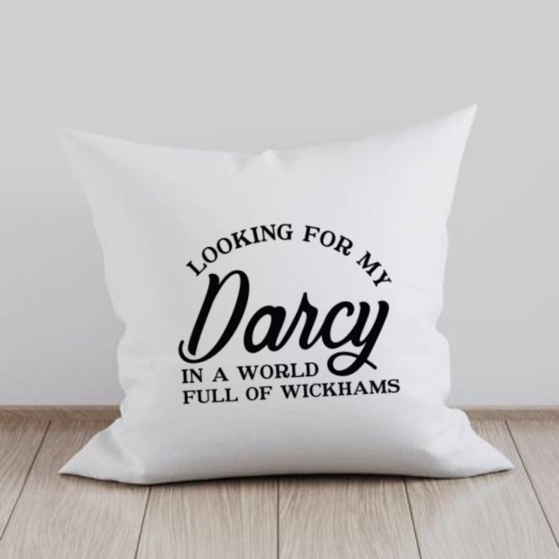 Pride & Prejudice Pillow Cover Jane Mr darcy pillow | Etsy
