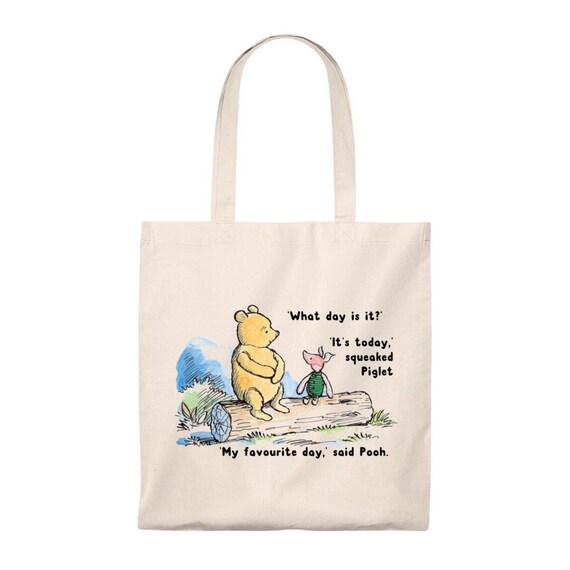 Winnie the Pooh Tote Bag Lockdown Gift Literary gift | Etsy