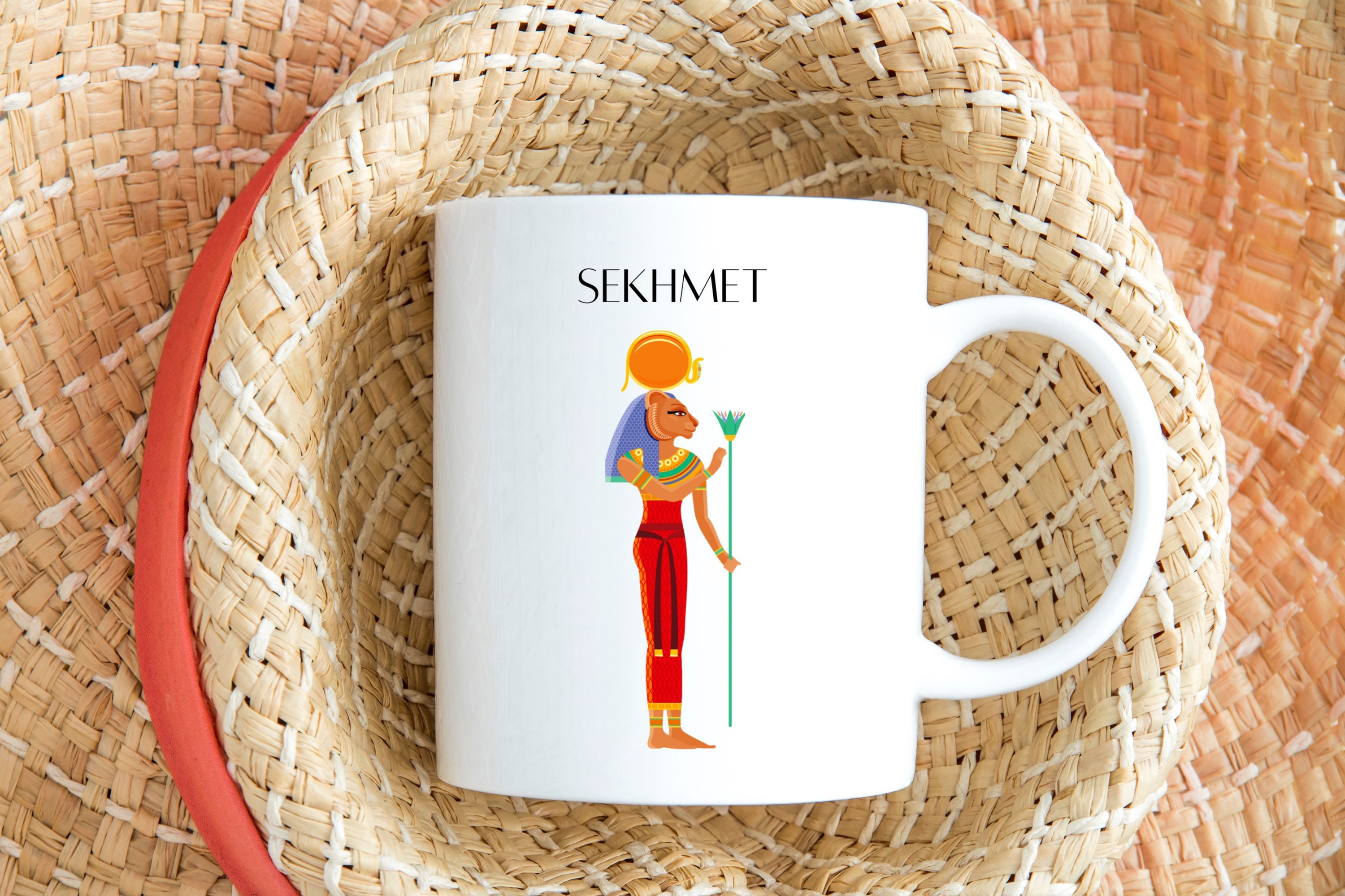 Egyptian Gods Handmade mug Ancient Egypt Sekhmet Ancient  