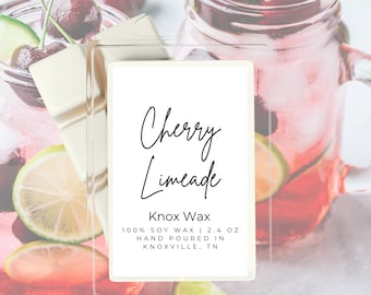 Cherry Limeade Wax Melt – Lemon Lime, Black Cherry & Bubbly Soda | Fresh Fruity Soy Wax Melts Gift