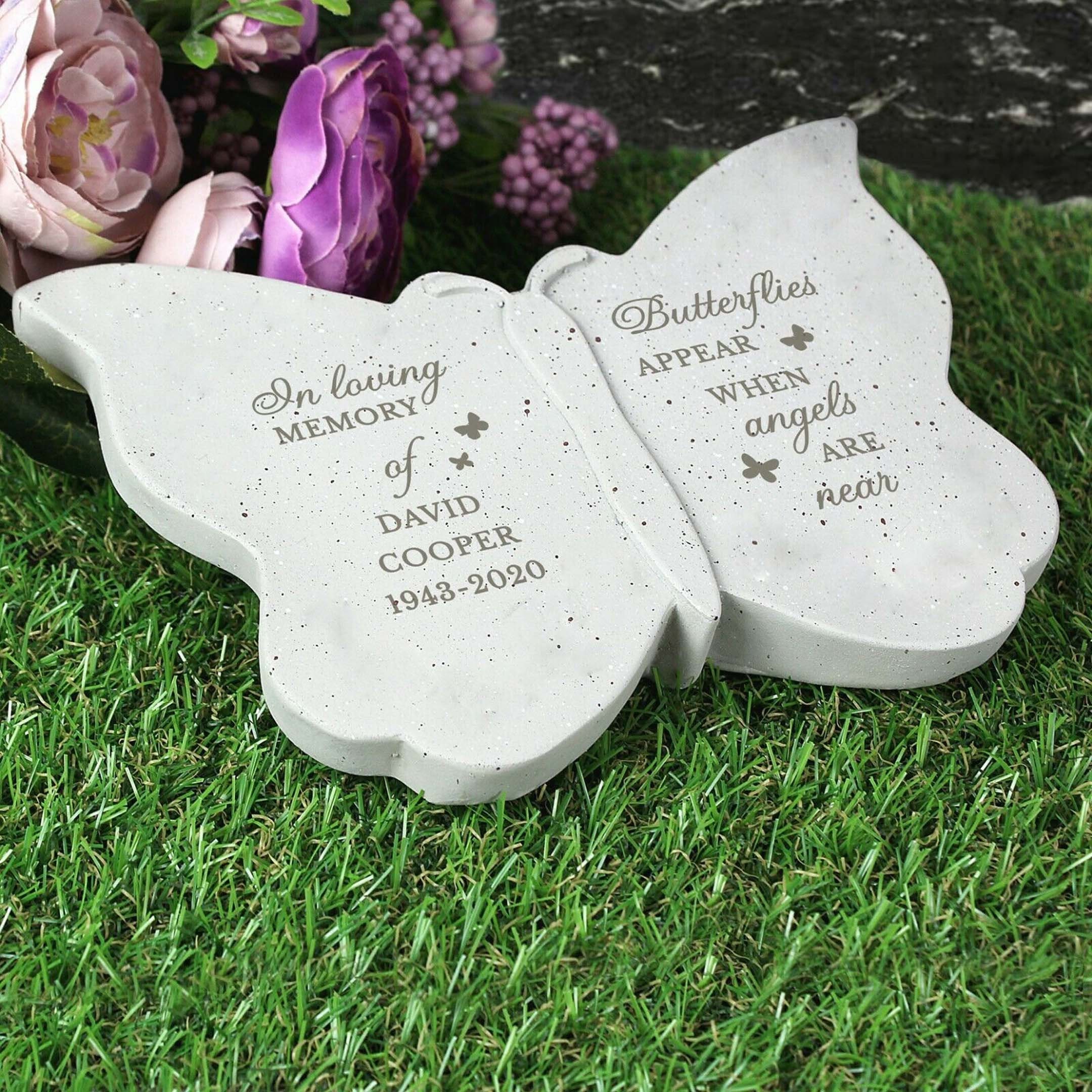 Butterfly Memorial Grave Ornament with personalised Name & Etsy
