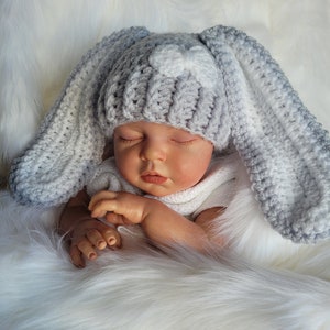 Bunny hat, Easter hat, Rabbit hat, hat with ears, new baby gift, Easter bonnet, baby shower gift, photo prop, photo shoot, animal hat,