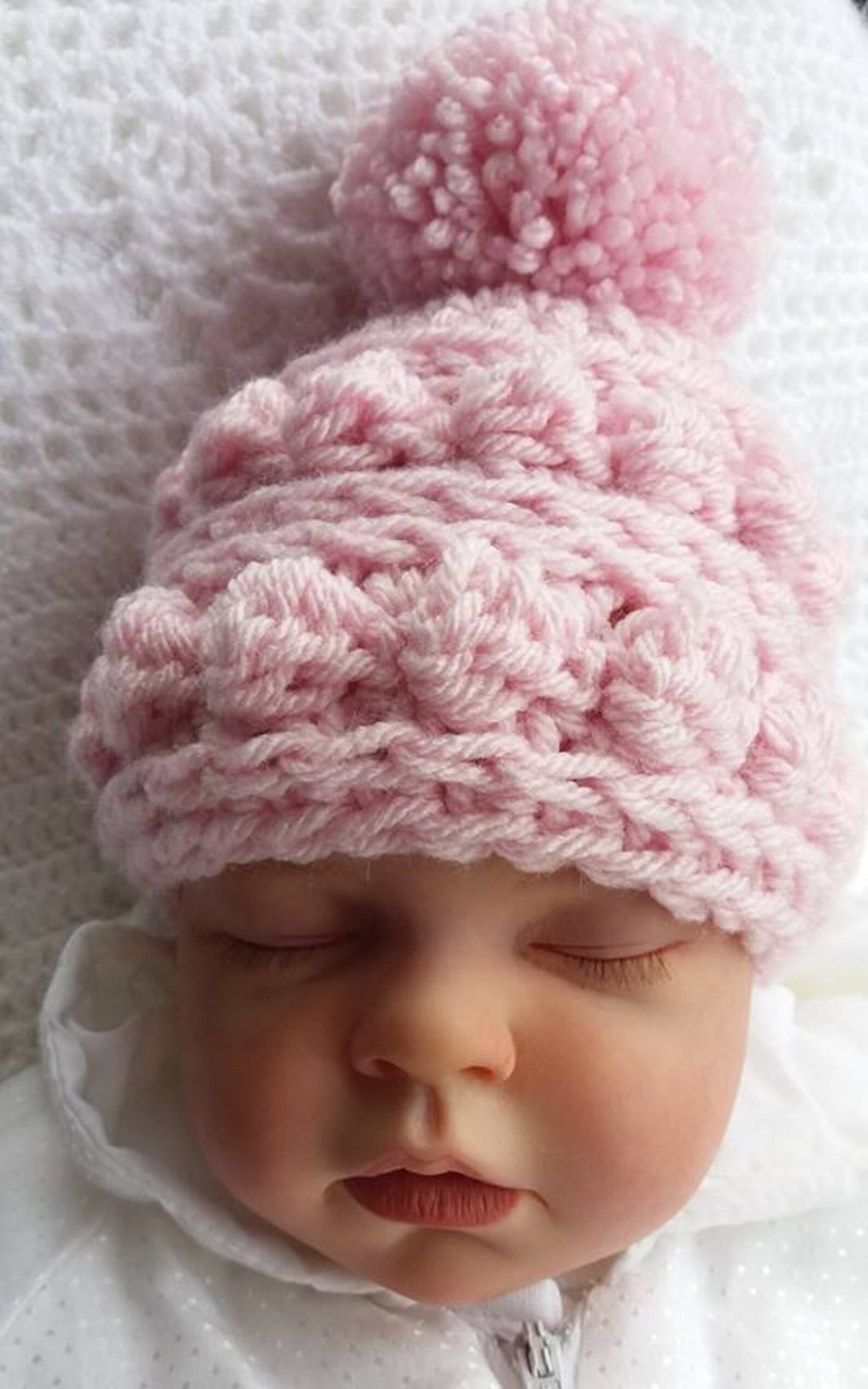 Baby Bobble Hat/baby Winter Hat/baby Crochet Hat/grey Baby Etsy