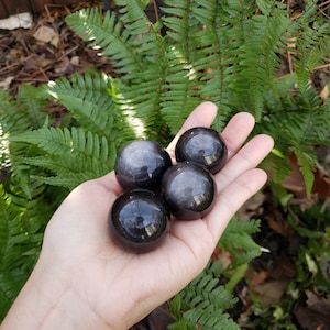 1 Silver Sheen Mini Obsidian Sphere - Randomly Selected