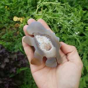 Druzy Agate Dinosaur Statue Carving