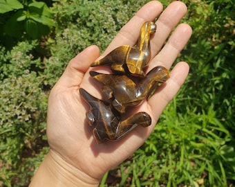 Tigers Eye Dinosaur Carving - Choose Dino