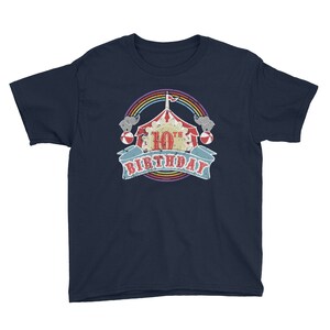 Circus Carnival Theme 10th Birthday Shirt Kids Birthday Party Shirt