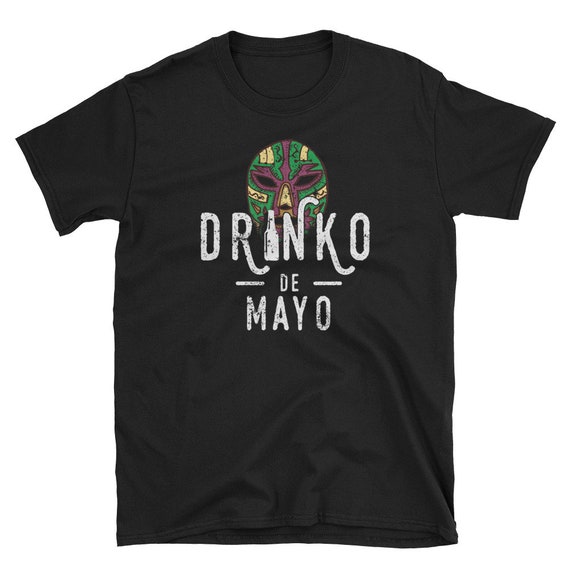 Cinco De Mayo Clothing Drinko Mexican Wrestler Mask Shirt Boys