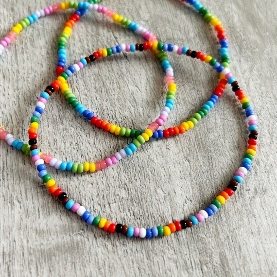 Glass 2024 bead anklet