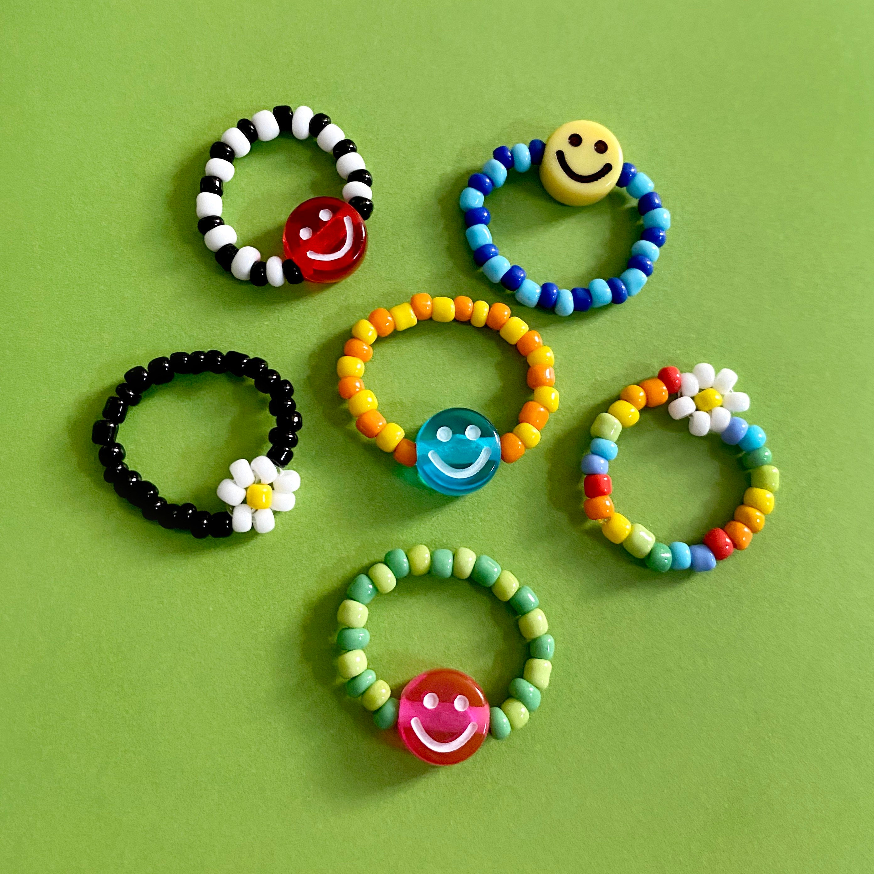 Chunky Beaded Rings. Choose Your Bead 