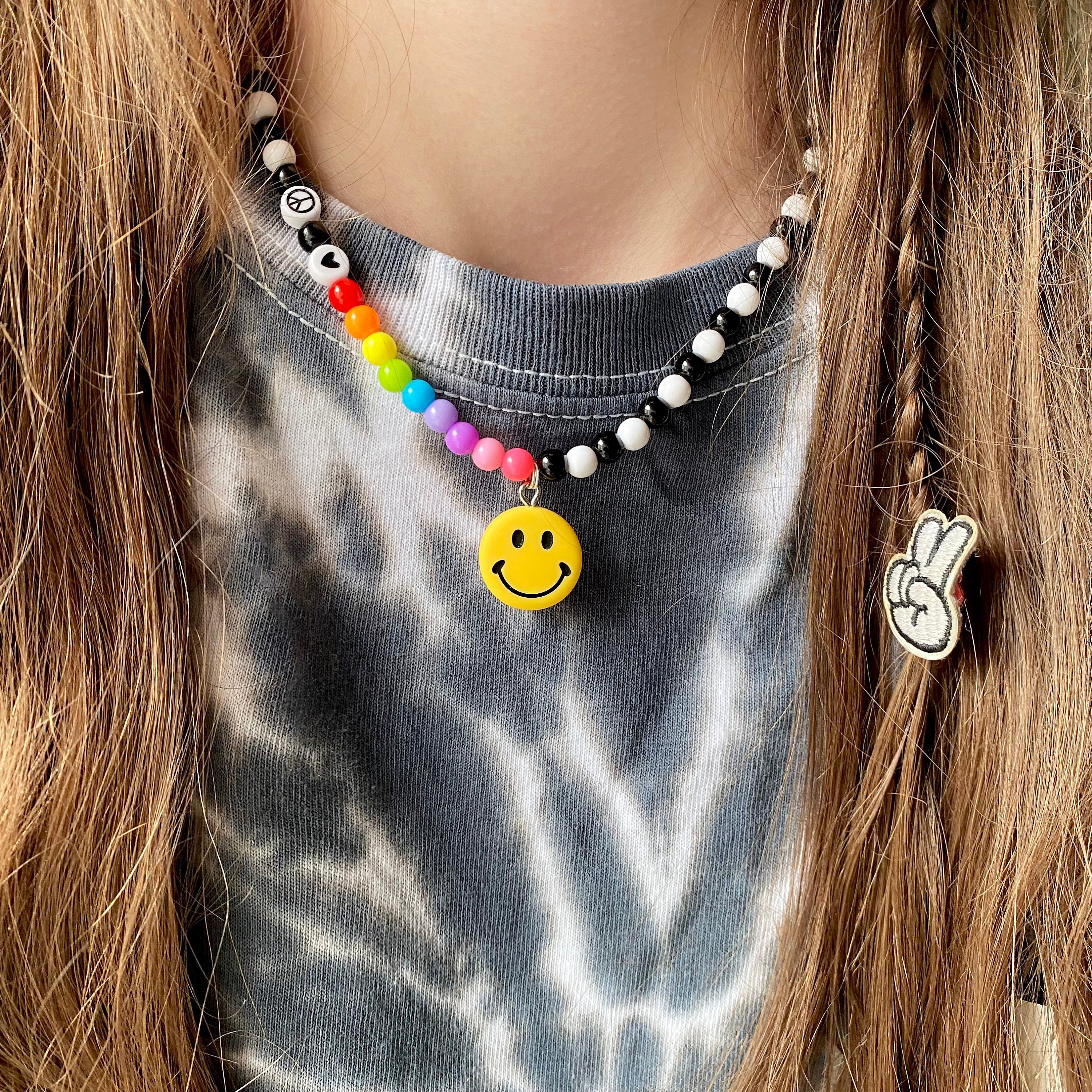 Pearl Smiley Face Necklace | Adina Eden Jewels