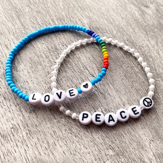 Etsy on sale word bracelet