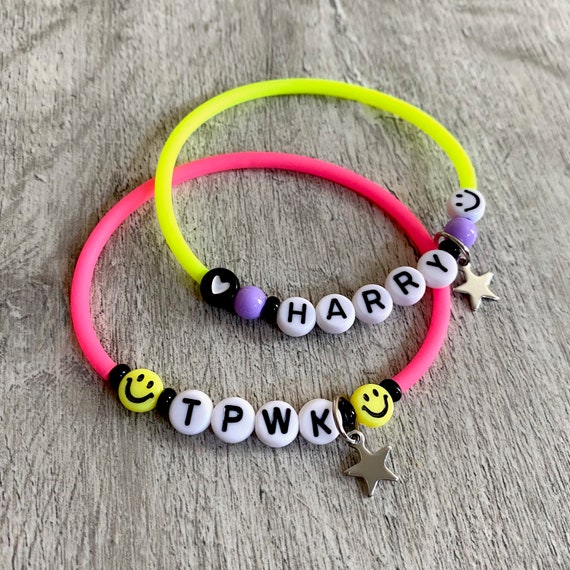 Pulseras de cuentas sólidas de Neon 90