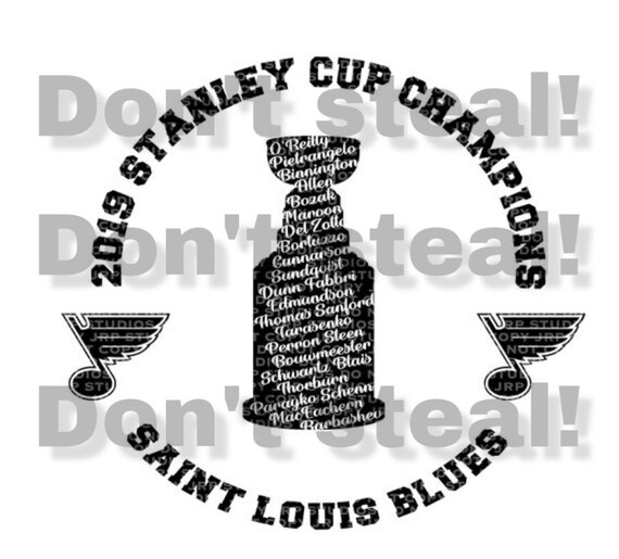 St Louis Blues Stanley Cup Champions Svg All White Is Cut Etsy