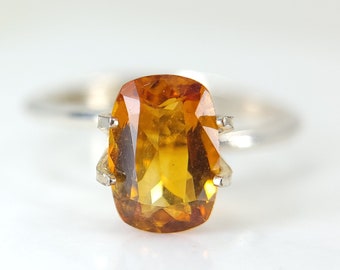 Sparkly Cushion Cut Orange Citrine, Elongated Cushion Natural Yellowish Orange Citrine, Deep Orange Untreated Citrine