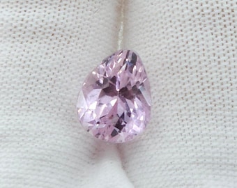 Sparkling Pink 2.8ct Kunzite, Pear Shaped Light Pink Kunzite, Loose Kunzite