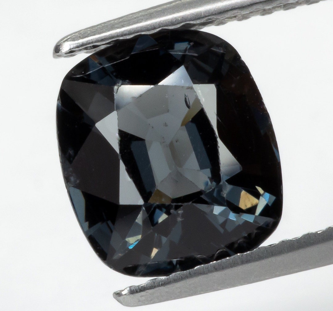 2.21ct Color Change Spinel Deep Bluegray Cushion Cut, Certified