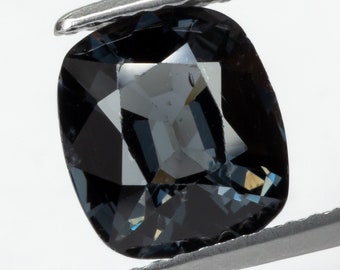 Change Color Blue/Gray Spinel, Certified Natural Deep/Dark Blue Cushion Cut 2.21ct Spinel Loose and Ready to be Set