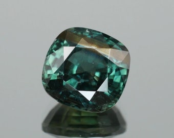 GIA Green Blue/Teal Sapphire, 2.71ct No Heat Deep Teal Loose Sapphire, Untreated Cushion Cut Rare Sapphire