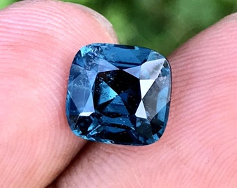 Untreated Blue Spinel 4cts, Large Natural Deep Blue Spinel Loose, Dark Blue to Peacock Blue Loose Spinel, Ready to be set