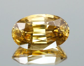 Huge 10ct Zircon, Oval, Brownish Yellow Natural, Untreated Champagne Colored Zircon, Unique and Rare and Ready to be Set