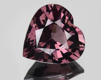 Pinkish Purple Over 2ct Heart Spinel, 2.4ct Spinel Masterfully Cut with Full Sparkle, Wine Color Spinel Loose