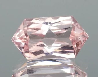 Pink Hexagon Morganite, 2ct Untreated Fancy Elongated Hexagon Cut Vivid Pink Morganite, Loose Morganite Ready to Set