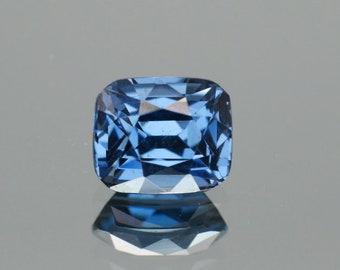 Natural Blue Spinel 1.1cts, Deep Blue, Nearly Flawless Cushion Cut Spinel Loose and Ready to be Set