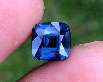 GIA Blue Spinel Over 3cts, Deep Glowing Blue Certified Cushion Cut 3.13ct Spinel Loose and Ready to be Set