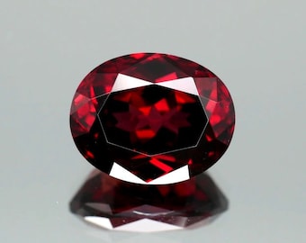 Untreated Red Zircon, Sparkling Deep Red, 3.65ct Oval Cut, Natural Raspberry Red, Unique and Rare and Ready to be Set