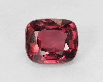 Dark Red Natural Spinel, Deep Raspberry Red Cushion Cut 1.1ct Spinel, Eye Clean Red Spinel, Loose and Ready to be Set