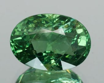 Large Emerald Green Apatite, Rare Vivid Bluish Green 7ct Apatite, Collectors Stone