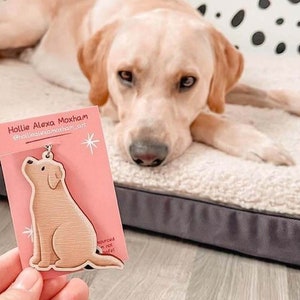 Labrador Wooden Dog Keyring image 6