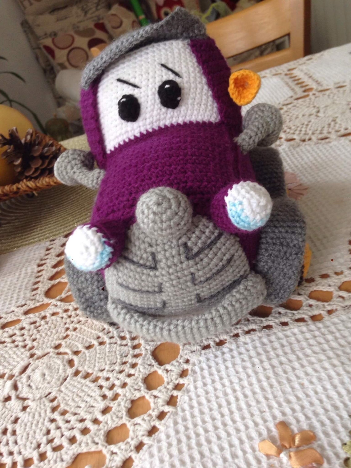 Knitted Car Knitted Toy Knitted Purple Car Boys Toy Etsy