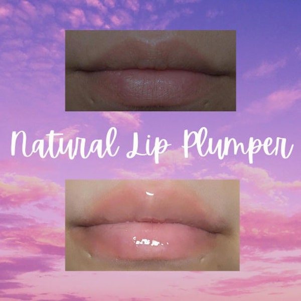 Natural Lip Plumper | Lip Oil Lip Plumper | Clear Lip Gloss | Vegan | Cruelty Free | Organic | Lip Gloss | Natural Gloss