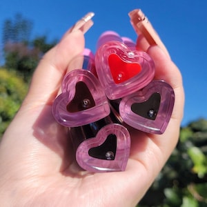 Pink Purple Lip Stain | Transfer Proof Stain | Lip Tint | Vampy Lips | Heart Shape Stain | Pink Stain | Vampire Lips | Fast drying Tint