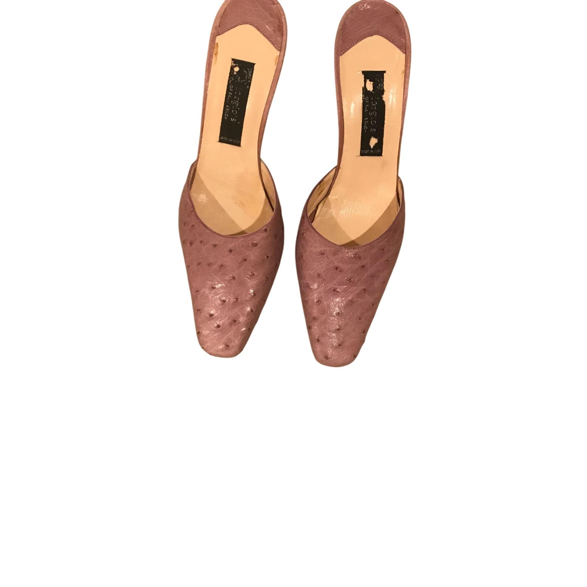 Giorgio’s of Palm Beach Teal Ostrich Leather Slip-Ons Giorgio main image 2