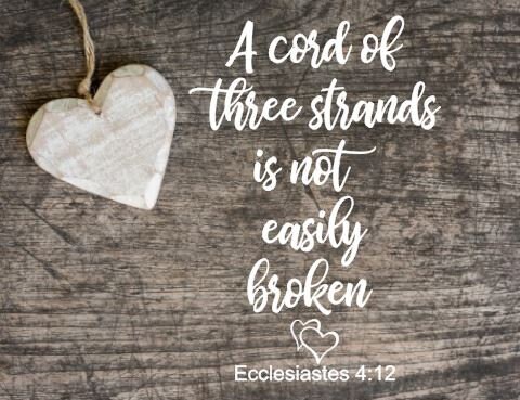 A Cord of Three Strands is Not Easily Broken Svg Cutting File | Etsy