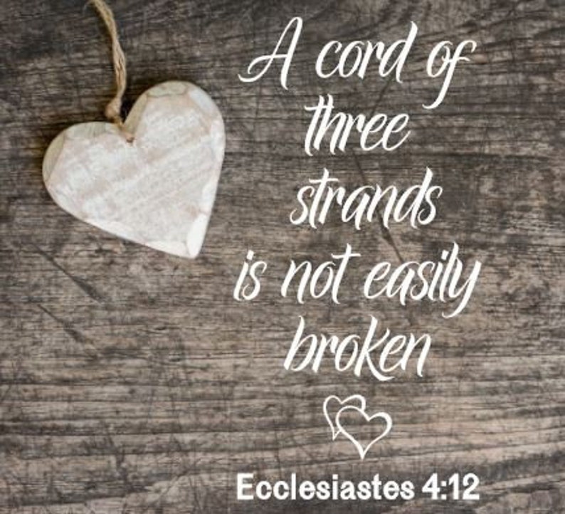 A cord of three strands is not easily broken SVG cutting