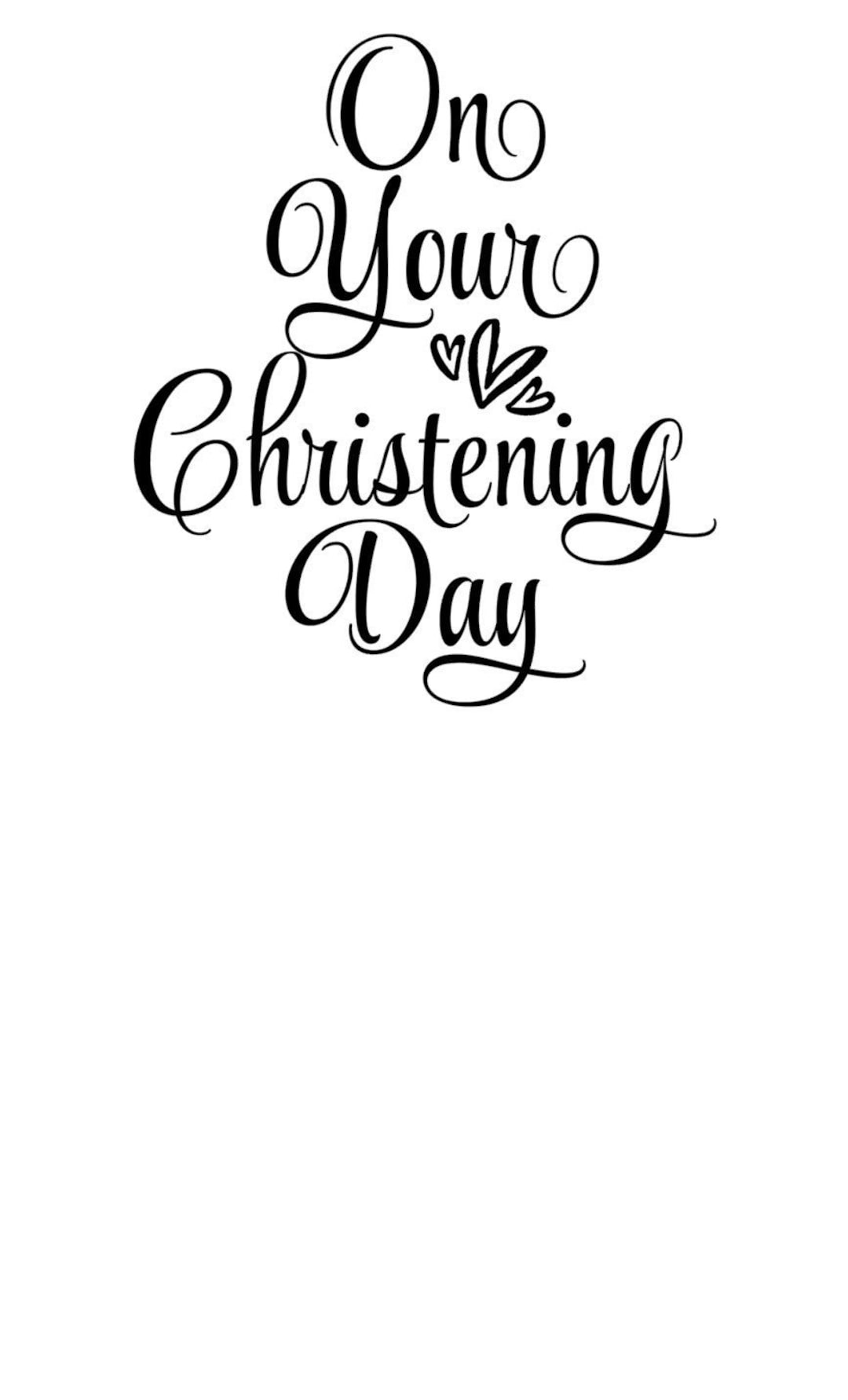 Christening Day Cutting File, Svg, Silhouette, Digitial File, Etsy