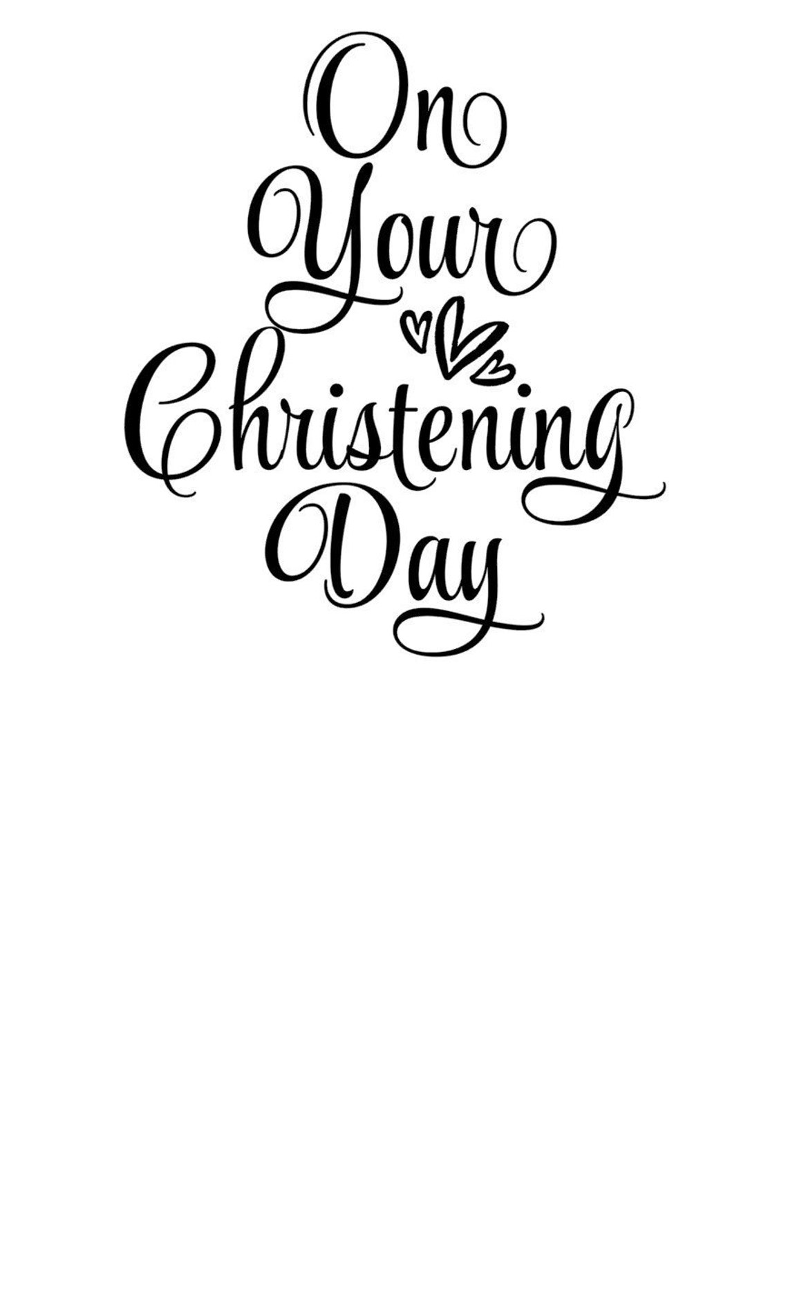 Christening Day Cutting File, Svg, Silhouette, Digitial File, Etsy