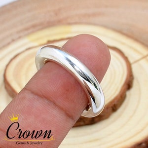 Round Band Ring, Halo Ring, Chunky Silver Ring, Thick Round Band Ring, Wedding Band Ring, Solid Round Band Ring, Silver Halo Ring, Band Ring