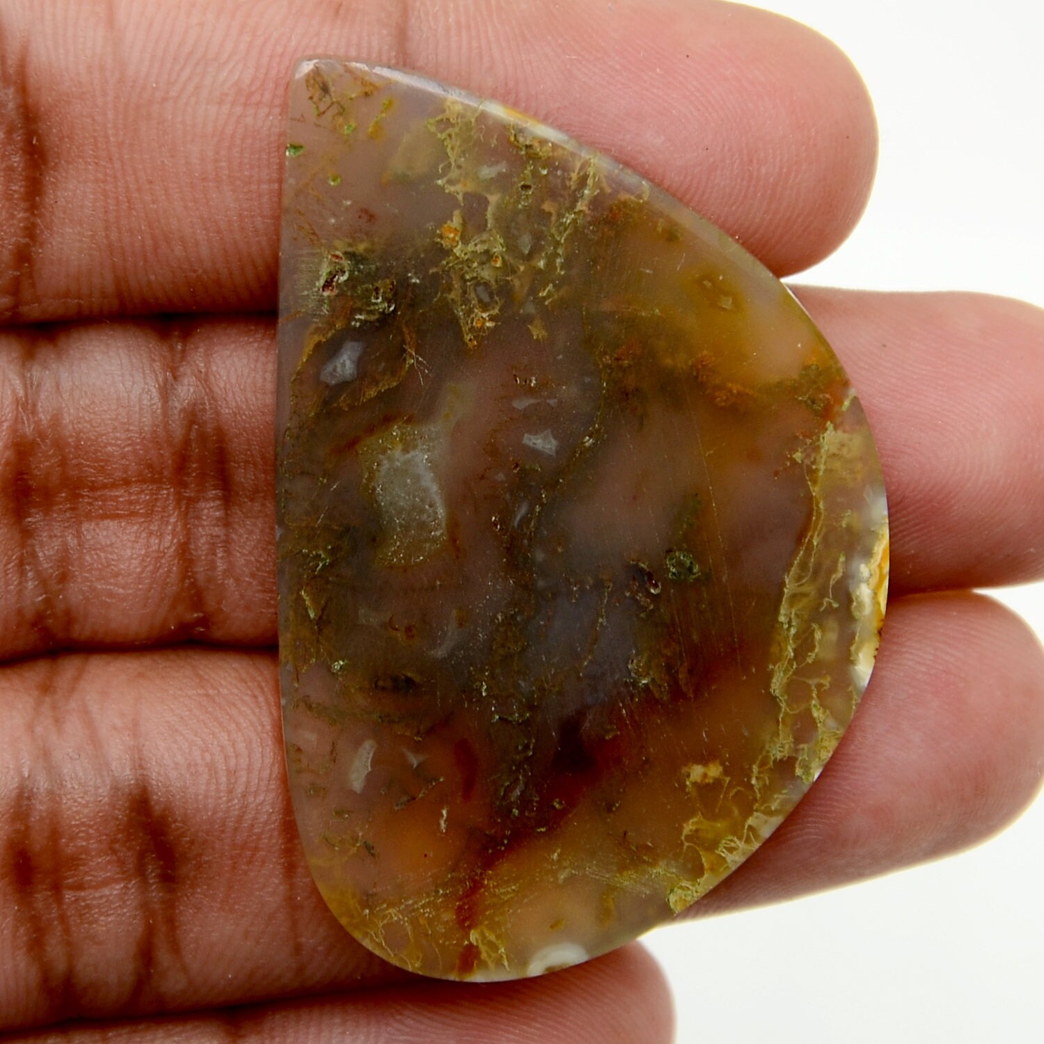 53.50 Cts Oregon Moss Agate Loose Cabochon Gemstone for | Etsy