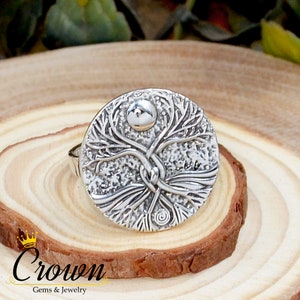 Sterling Silver Tree of Life Ring: Celtic Nature Jewelry