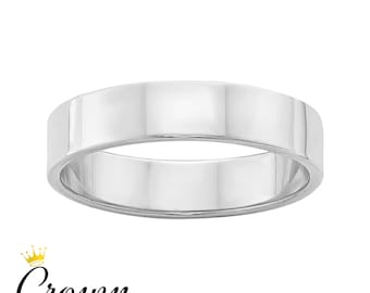 Sterling Silver Comfort Fit Band: Flat Unisex Ring