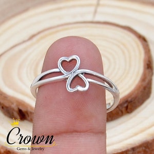 Heart Ring, Double Heart Ring, 925 Sterling Silver Heart Ring, Symbol of Love Ring, Handmade Silver Ring, Gift for Girlfriend, Gift for Her