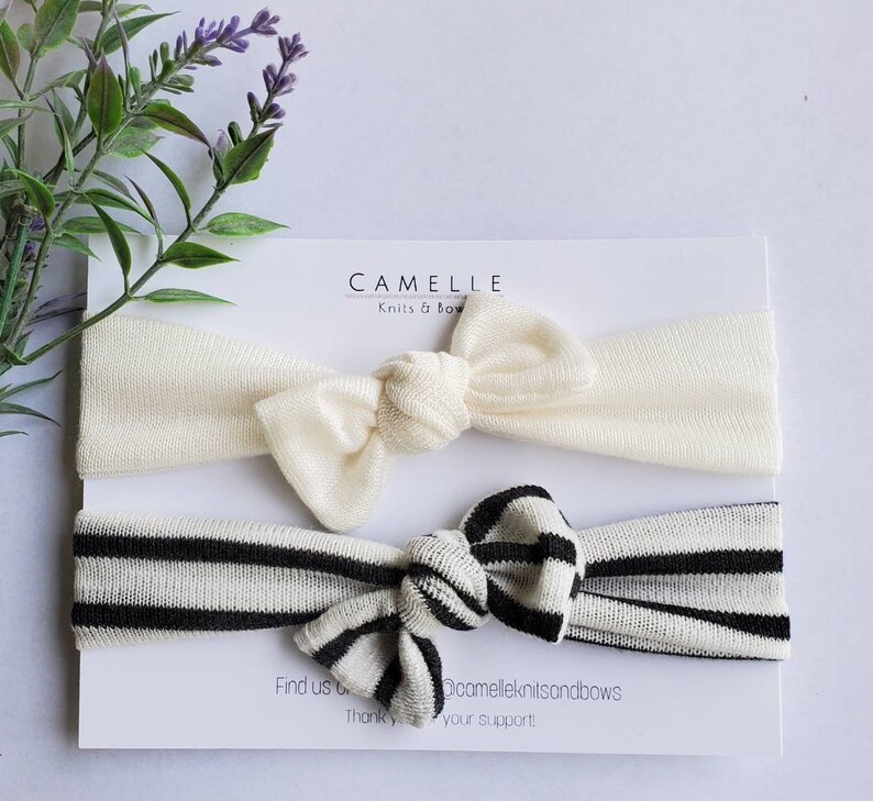 soft headband top knot headwrap Jersey knit bows headband for baby Summer Headbands-soft headwraps knit fabric headband headband set